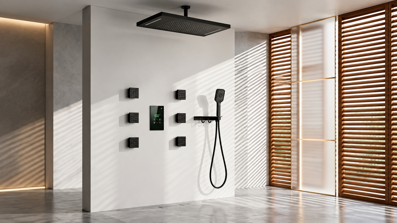 Best selling matte black shower systems for luxury residential bathrooms